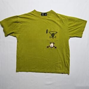 Vintage Taz Shirt Warner Bros Studio Store Green L Cartoon Graphic Pocket Tee